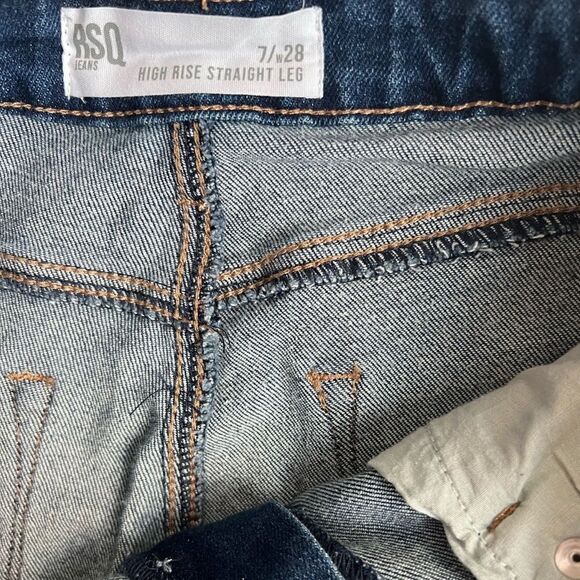 RSQ High Rise Straight Leg Dark Rinse jeans sz 28 - Picture 7 of 8